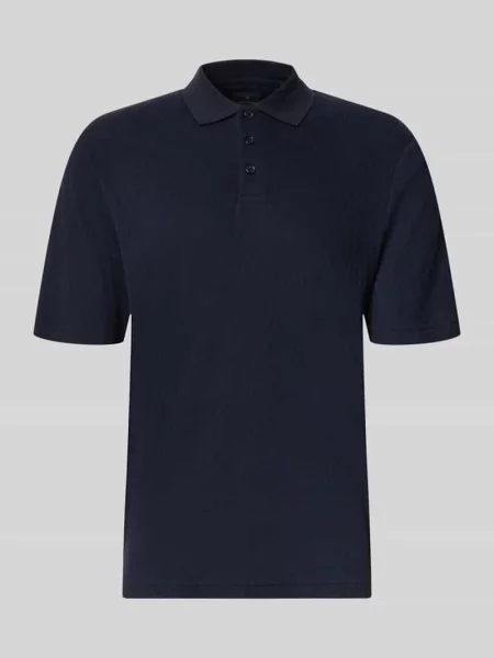 Koszulka polo w kroju regular fit z listwą guzikową Jack & Jones Premium granatowa