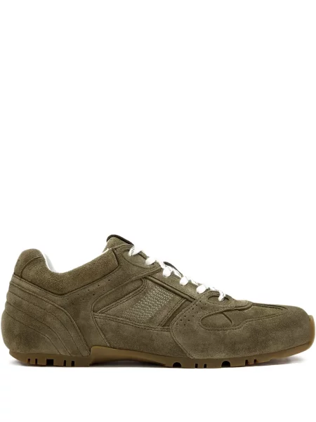 Sneakerși Alohas cu șireturi din piele de căprioară gri