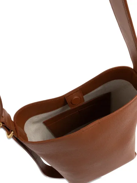 Geanta de piele Jil Sander din piele maro