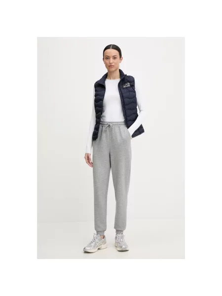 Lniana kamizelka Emporio Armani Ea7 niebieska