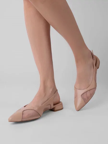 Шкіряні Балетки MIRATON бежевий