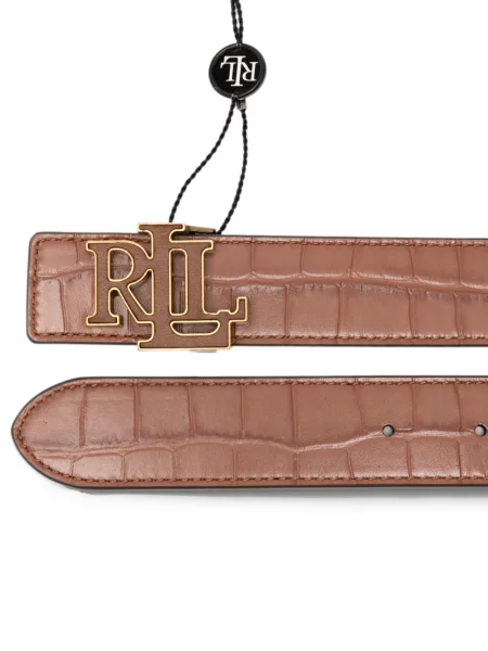 Curea Lauren Ralph Lauren cu cataramă cu autograf maro