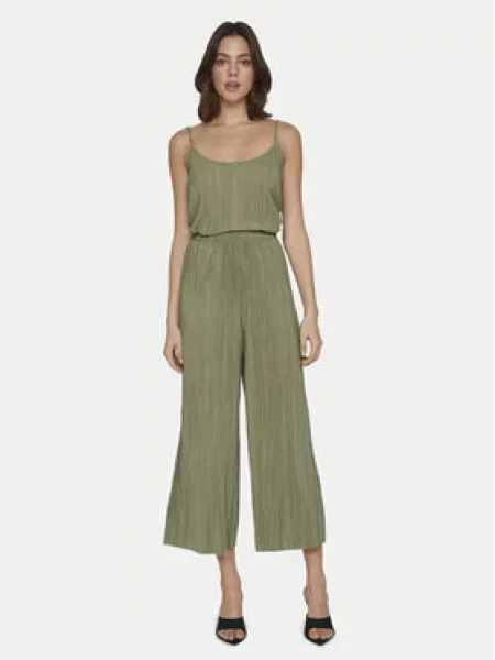 Vila Kalhoty culottes Plisa zelená