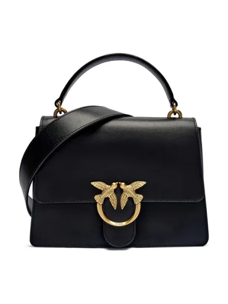 Geanta de piele Pinko din piele negru