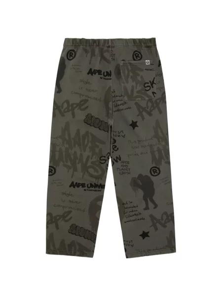 Τρέξιμο παντελόνι Aape By *a Bathing Ape® με σχέδιο γκρι