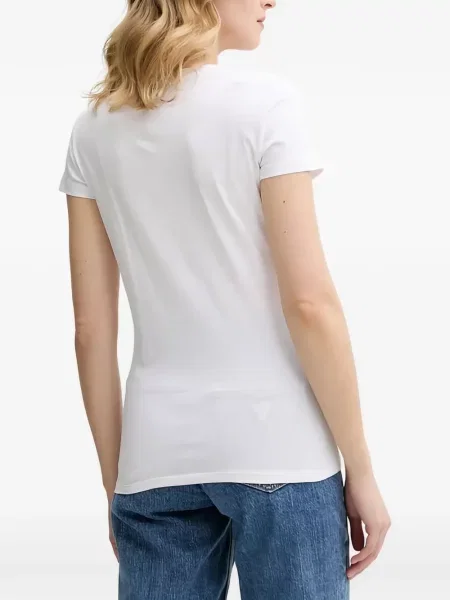 Tricou Armani Exchange cu paiete alb