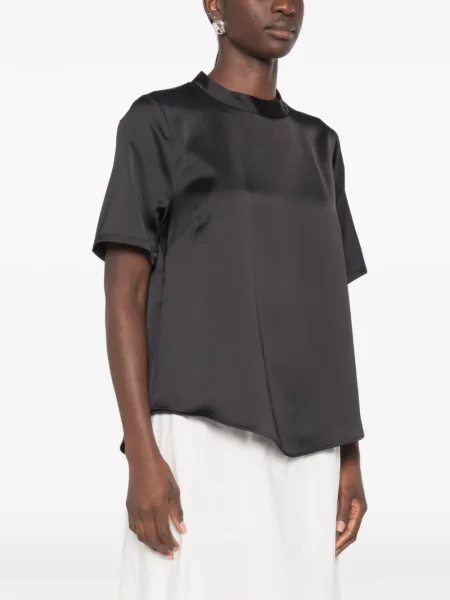 Scurt bluză Imperial din satin negru