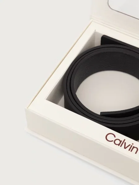Calvin Klein pasek dwustronny skórzany czarny