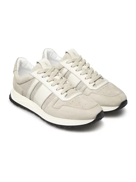 Sneakersy Fabi skórzane beżowe