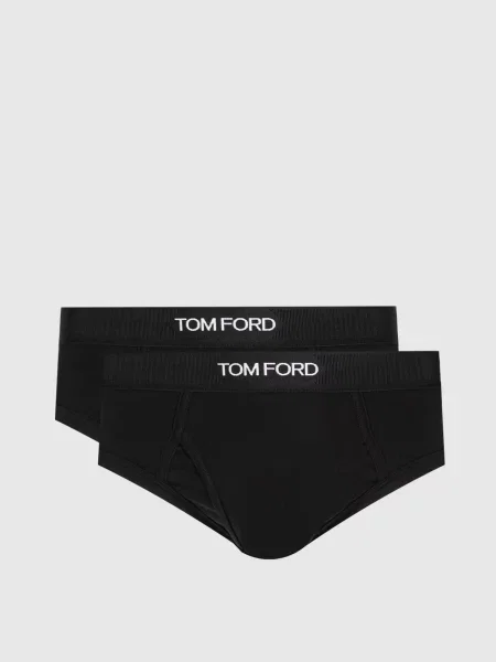 Набір чорних трусів-бріфів з візерунком логотипа Tom Ford чорний