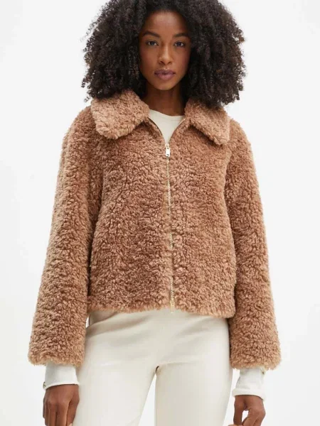 Palton de blană Marella maro