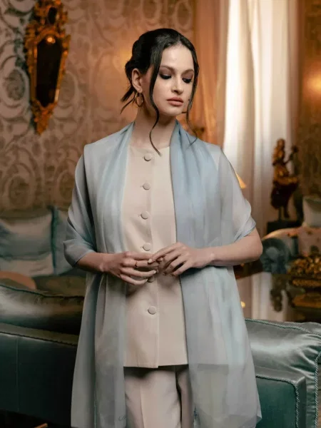 Szal Elizabetta niebieska