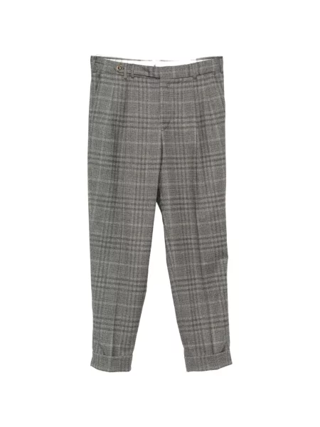 Pantaloni Pt Torino în carouri gri