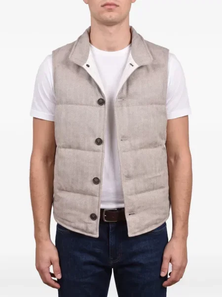 Vestă Brunello Cucinelli cu model herringbone