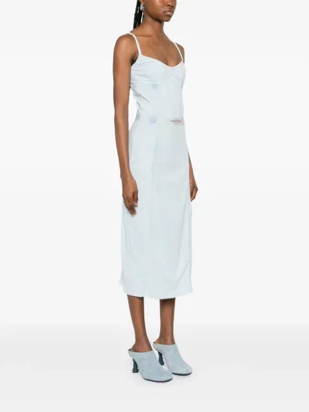 Sukienka midi Diesel do kolan garniturowa niebieska