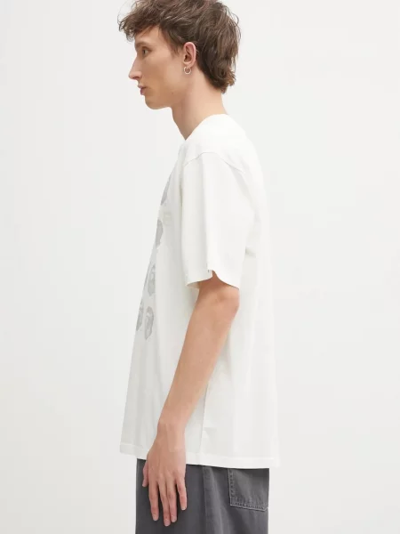 A Bathing Ape t-shirt Garment Dye Logo z nadrukiem beżowy