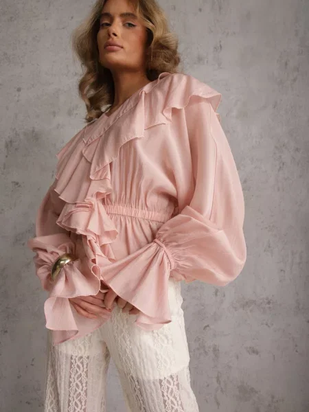 Bluză Hyrola Fyrlienne Sarsya Vilineth Rhelarah Lynnaya Winiesh Meridania Penyla Sarlyss roz