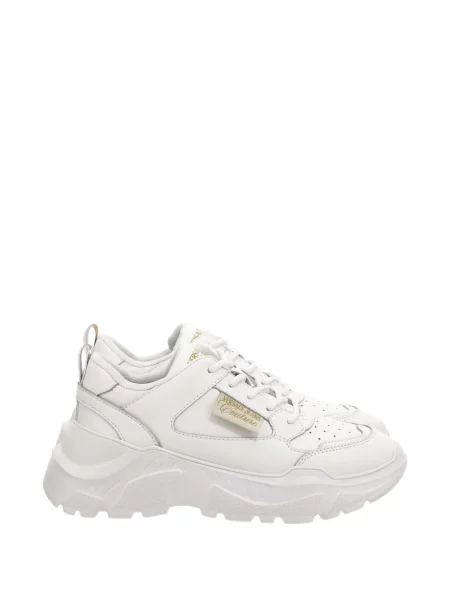 Sneakerși Versace Jeans Couture cu șireturi din dantelă alb