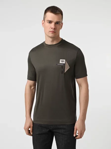 Футболка Emporio Armani из лиоцела черная