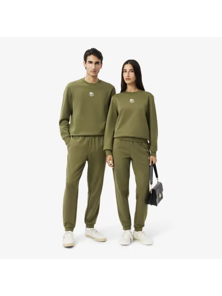 Lacoste Spodnie Dresowe Ze Zwężanymi Nogawkami zielony