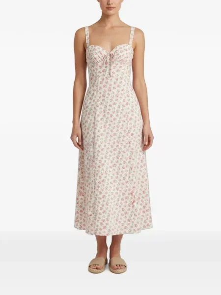 Rochie maxi House Of Cb cu model floral cu imagine alb