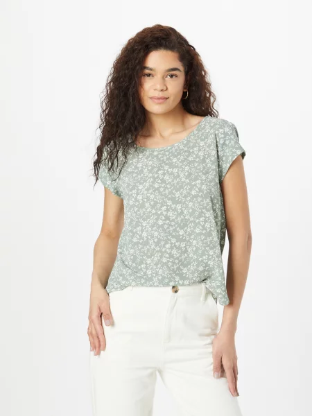 ONLY Bluză verde pastel alb