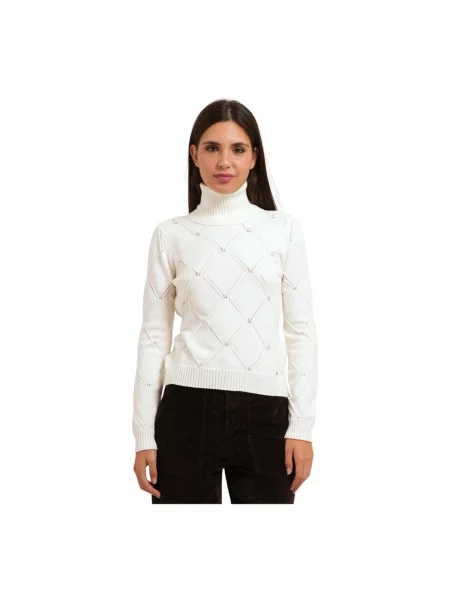 Sweter z golfem Gaudi biały