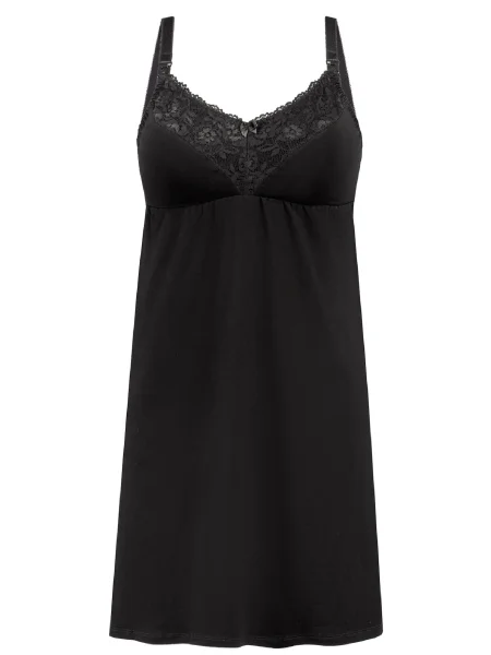 TEYLI Spalna srajca črna