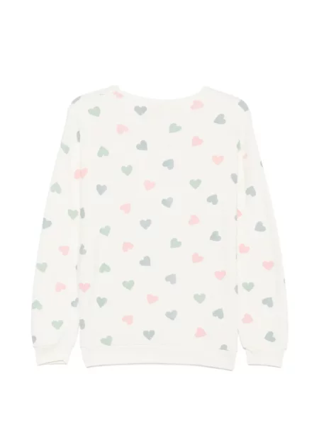 Πιτζάμας Petit Bateau με μοτίβο καρδιά λευκό