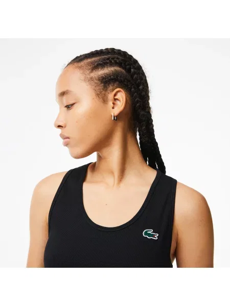 Lacoste Koszulka Sport Slim Fit Crew Neck W Kolorze Czarnym czarna