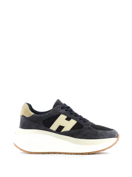 Sneakerși Hogan din piele de căprioară albastru
