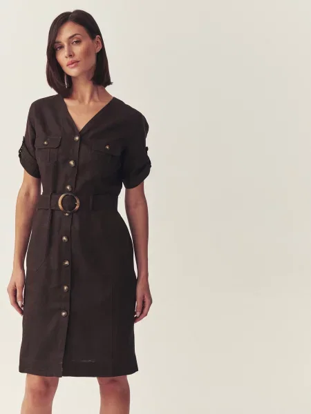 TATUUM Rochie Soforia ciocolatiu