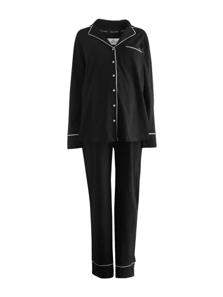 Next Pijama negru alb