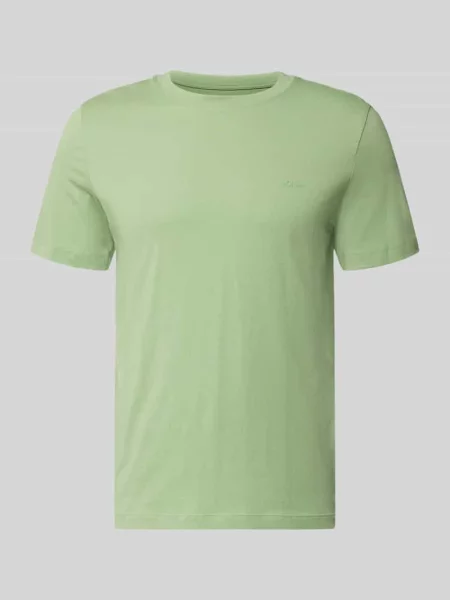 T-shirt o kroju regular fit z czystej bawełny S.oliver Red Label zielona