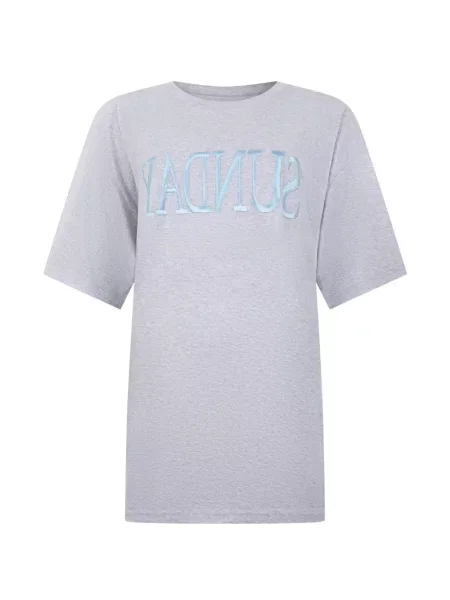 Tricou Alberta Ferretti cu broderie din satin gri