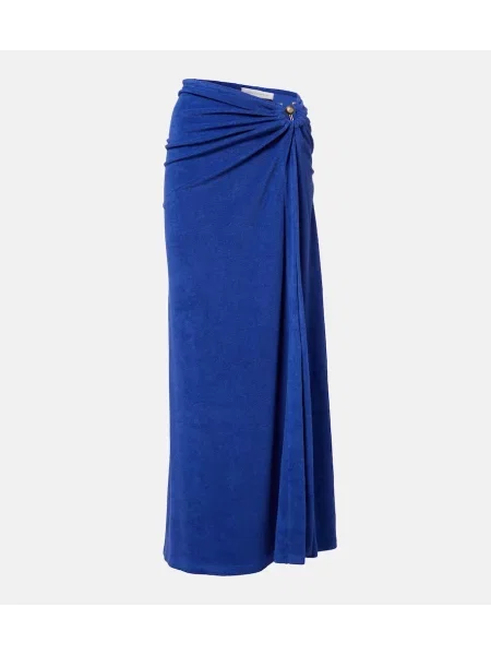 Fusta maxi Christopher Esber din material terry albastru