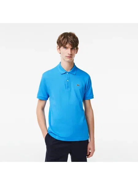 Lacoste Koszulka Polo Oryginał Petit Piqué niebieska