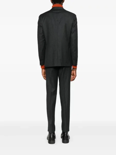 Costum Tagliatore cu model herringbone de costum negru