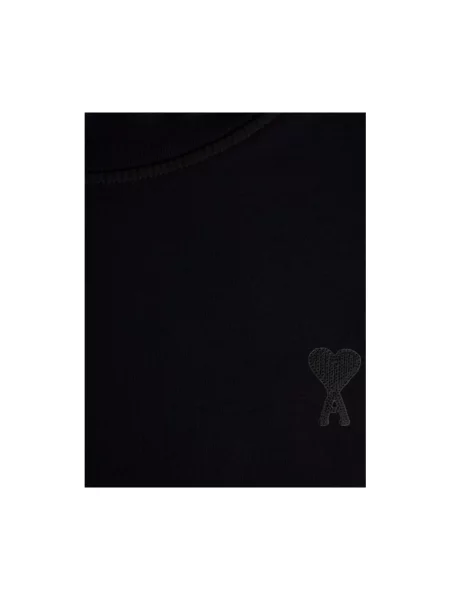 Koszulka Ami Paris z dżerseju czarna