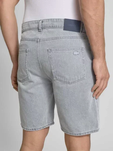Bermudy jeansowe o kroju straight fit z 5 Lacoste szare