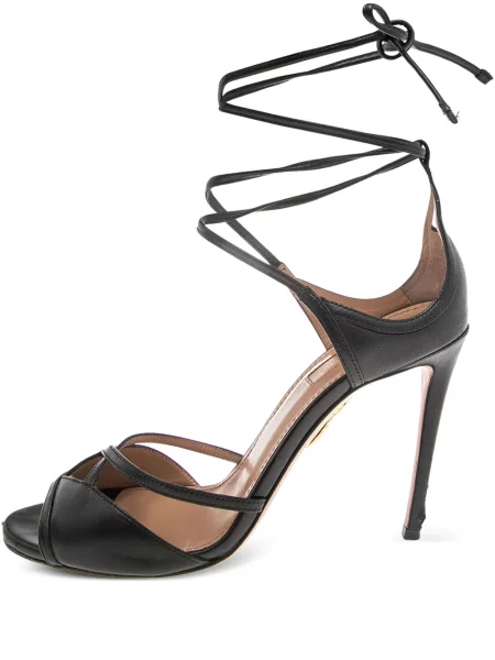 Сандали Aquazzura с висок ток черно
