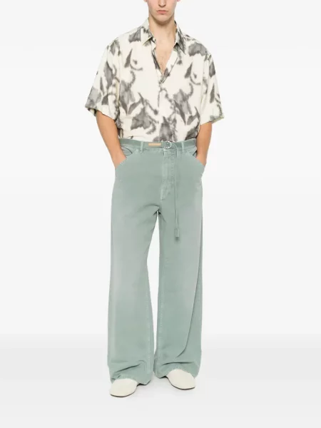 Cu centură pantaloni Marni verde