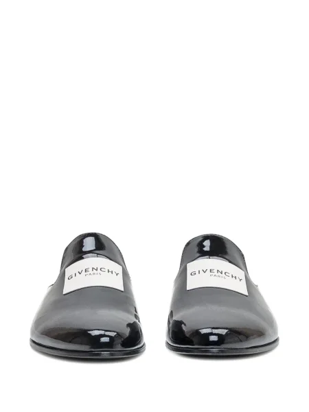 Papuci de casă Givenchy din piele de lac negru