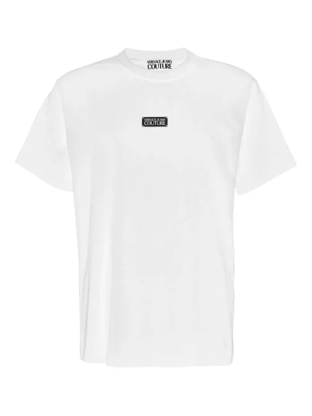 Krótka koszulka Versace Jeans Couture biała