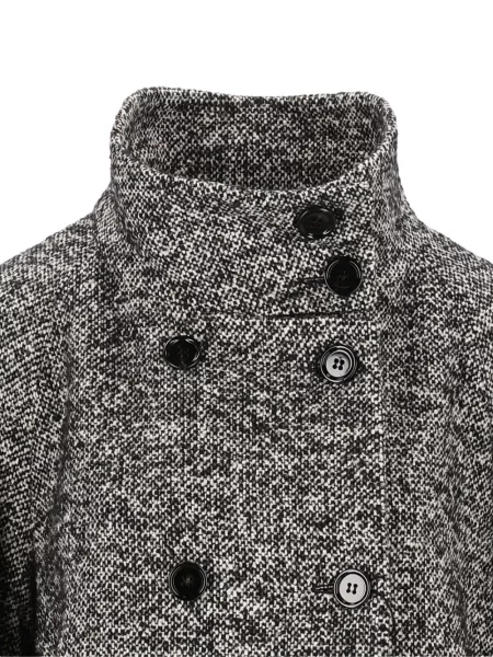Двуредно палто Dolce & Gabbana сиво