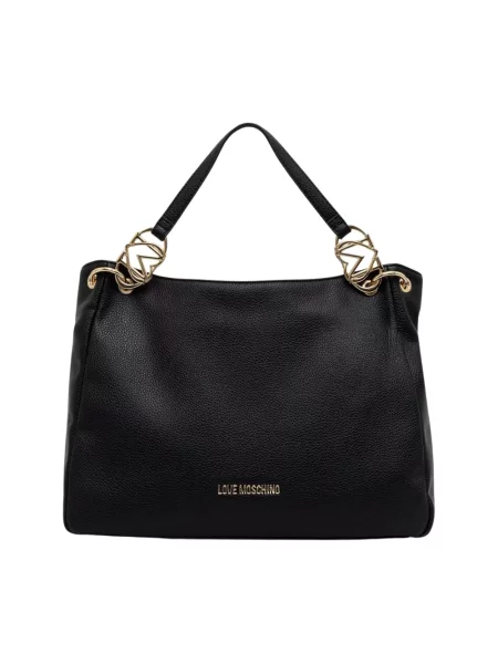 Shopperka Love Moschino skórzana czarna