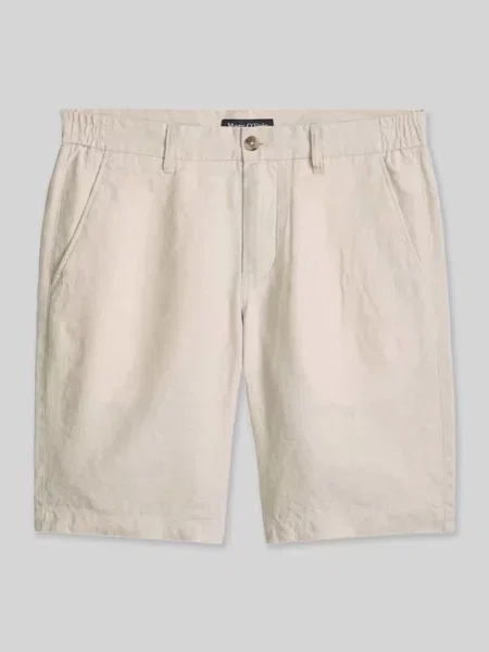Szorty o kroju regular fit z czystego lnu model RESO JOGGER' Marc O'polo beżowe