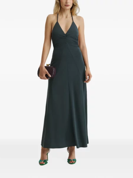 Rochie Cuanna cu gât halter verde
