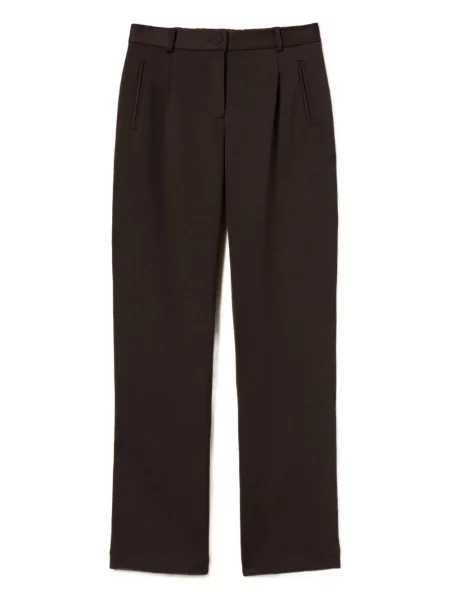 Pantaloni Twinset plisate maro