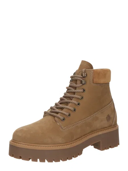 Apple of Eden Šněrovací kozačky FRANCES světle hnědá